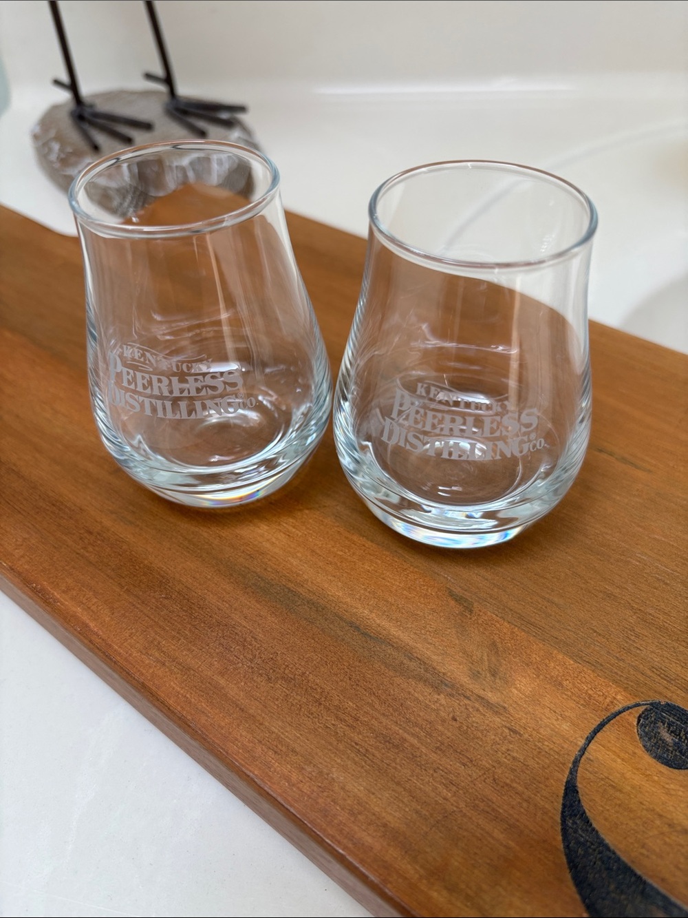 Kentucky Peerless Branded Clear Whiskey Glasses - Set of 2